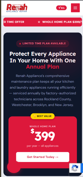 An appliance repair website will rank better If they are optimized for mobile