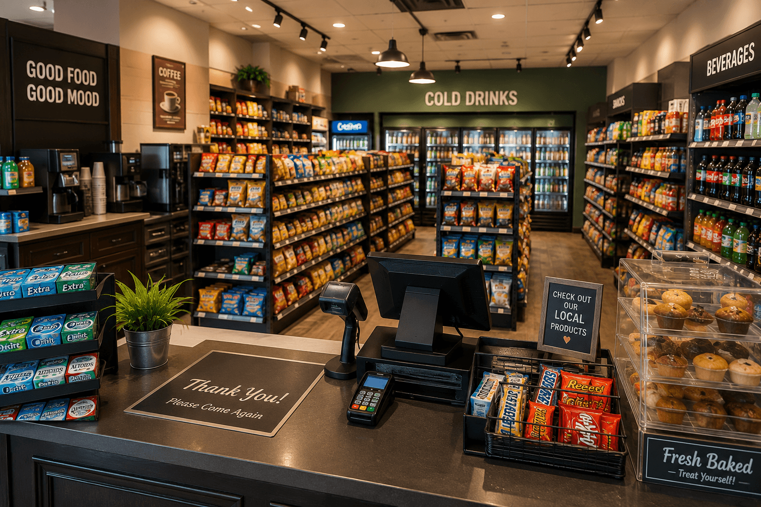 Local retail store interior